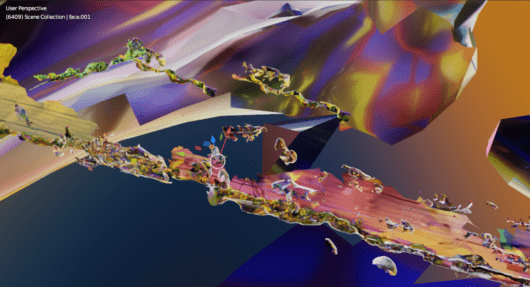 Carla Gannis working in the 3D Program