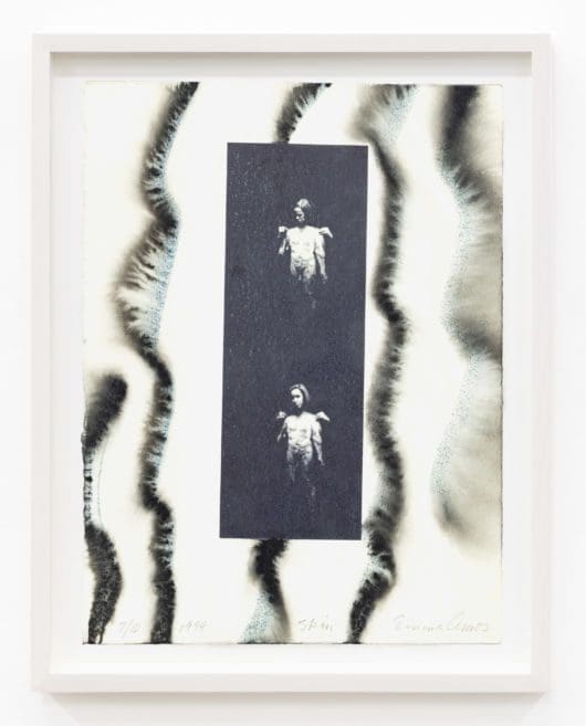 Emma Amos Skin, 1994 Photo transfer with gouache Paper Dimensions: 15 x 11 inches (38.1 x 27.9 cm) Framed Dimensions: 17 1/2 x 13 3/4 x 1 3/8 inches (44.5 x 34.9 x 3.5 cm) Edition Unique variant 7 of 10