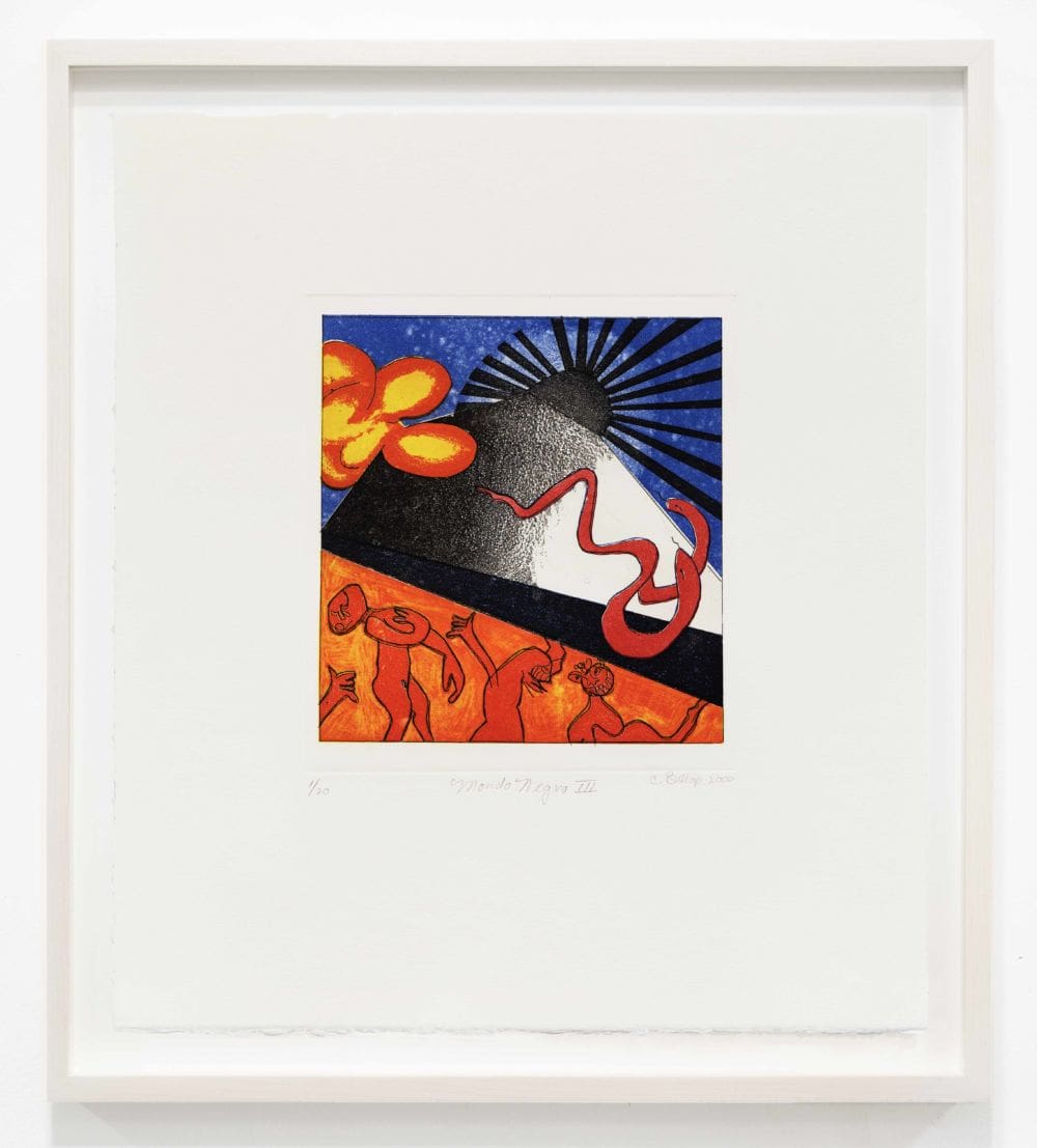 Camille Billops Mondo Negro III, 2000 Etching and aquatint Image Dimensions: 8 x 7 inches (20.3 x 17.8 cm) Framed Dimensions: 19 5/8 x 17 5/8 inches (49.8 x 44.8 cm) Edition of 20