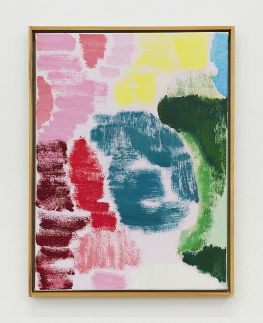 Tim Braden Pinks, Reds and Geranium, 2021 Oil on canvas 25 1/8 x 19 3/8 inches (63.8 x 49.2 cm)