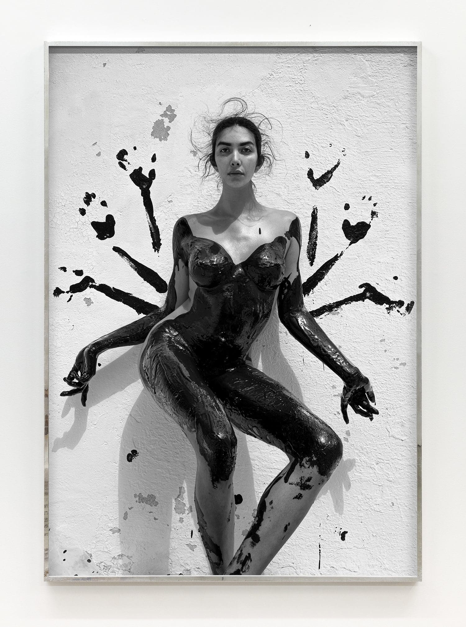 Martine Gutierrez Ardhanarishvara from ANTI-ICON: APOKALYPSIS, 2021 C-print mounted on Dibond, hand-distressed welded aluminum frame, optium plexi Image Dimensions: 55 x 38 1/2 inches (139.7 x 97.8 cm) Framed Dimensions: 55 1/2 x 38 3/4 inches (141 x 98.4 cm) Edition of 7