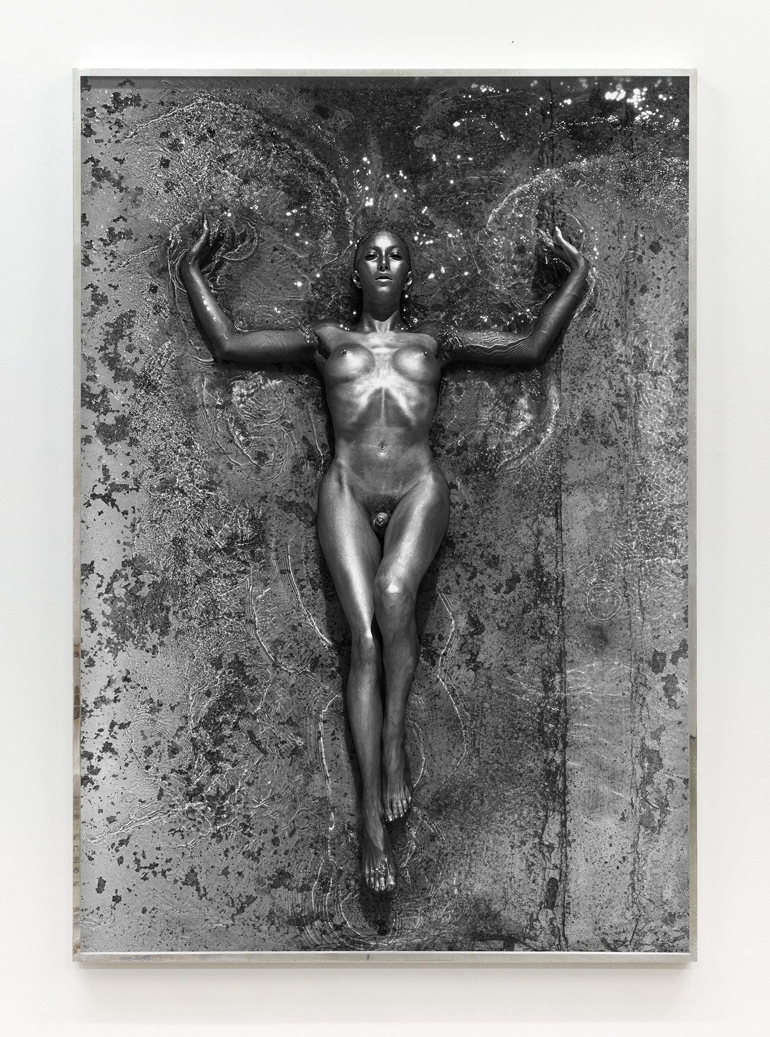 Atargatis from ANTI-ICON: APOKALYPSIS , 2021 C-print mounted on Dibond, hand-distressed welded aluminum frame, optium plexi Image Dimensions: 55 x 38 1/2 inches (139.7 x 97.8 cm) Framed Dimensions: 55 1/2 x 38 3/4 inches (141 x 98.4 cm) Edition of 7
