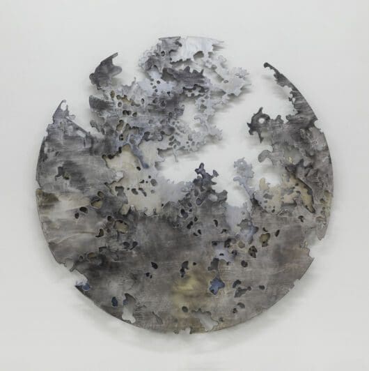 Alchemical Planet 1, 2022 Oil and metallic pigments on aluminum 36 x 36 x 1 3/4 inches (91.4 x 91.4 x 4.4 cm) Edition of 3