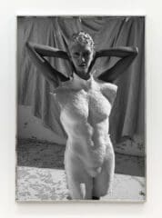 Martine Gutierrez Mulan from ANTI-ICON: APOKALYPSIS, 2021 C-print mounted on Dibond, hand-distressed welded aluminum frame, optium plexi Image Dimensions: 55 x 38 1/2 inches (139.7 x 97.8 cm) Framed Dimensions: 55 1/2 x 38 3/4 inches (141 x 98.4 cm) (139.7 x 97.8 cm) Edition of 7