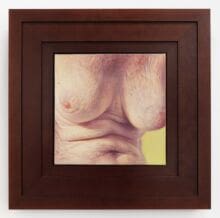 Bailey Doogan Breast, Age 59, 2001 Oil on linen Image Dimensions: 12 x 12 inches (30.5 x 30.5 cm) Framed Dimensions: 21 5/8 x 21 5/8 inches (54.9 x 54.9 cm)