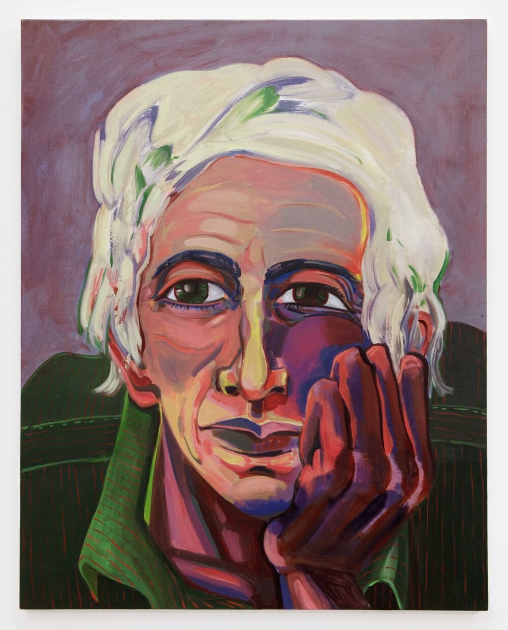 Mala Iqbal To Ponder, 2023 Oil on canvas 39 x 31 inches (99.1 x 78.7 cm)