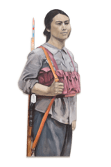 Avant Garde, 1993 Oil on shaped canvas and wood 116 x 43 inches (294.6 x 109.2 cm)