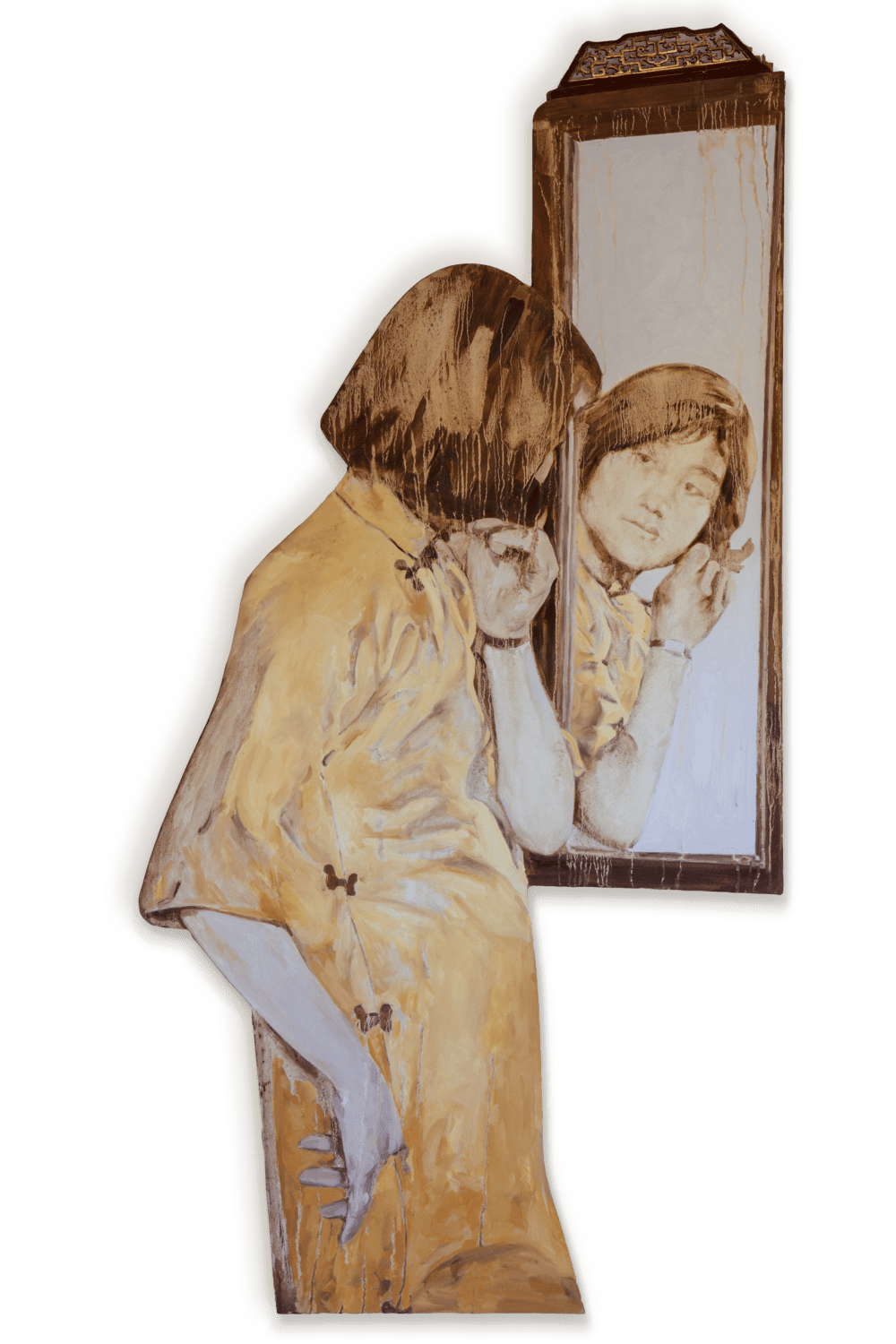 Miss Y, 1993 Oil on shaped canvas and architectural panel 80 x 40 inches (203.2 x 101.6 cm)