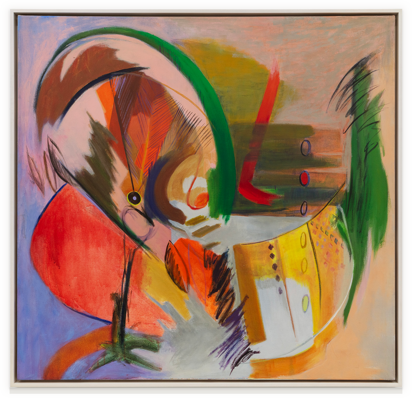 Vivian Browne Bini Apron, 1973 Acrylic on canvas Framed Dimensions: 49 3/4 x 51 3/4 inches (126.4 x 131.4 cm)