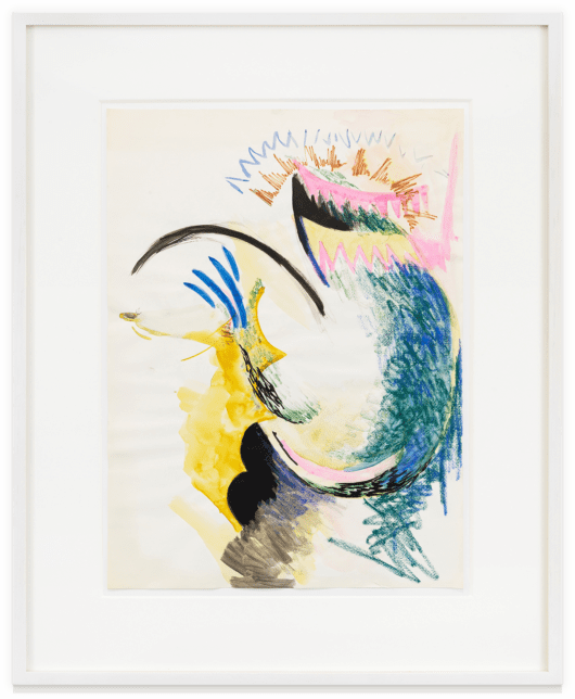 Vivian Browne Bush Baby, 1971 Watercolor, pastel and ink Paper Dimensions: 24 x 17 3/4 inches (45.1 x 61 cm) Framed Dimensions: 31 1/4 x 25 1/8 inches (79.4 x 63.8 cm)