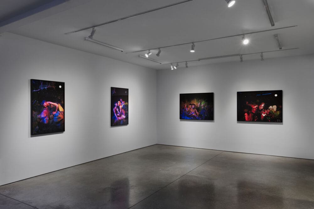Richmond Barthé & Christopher Udemezue: in this moisture between us where the guinep peels lay, installed at RYAN LEE, 2024