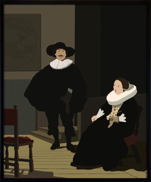 Kota Ezawa, A Lady and Gentleman in Black, 2015, Transparency in lightbox, 52 x 43 inches (132.1 x 109.2 cm), Edition of 5 + 2APs, Courtesy of Fraenkel Gallery, San Francisco and RYAN LEE Gallery, New York.