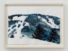 Tim Braden Alpine snow watercolour, 2025 Watercolor on paper Paper Dimensions: 11 7/8 x 16 1/2 inches (30 x 42 cm) Framed Dimensions: 14 x 19 inches (35.6 x 48.3 cm)
